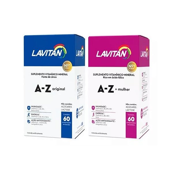 Kit Lavitan A-Z Casal / Homem e Mulher 60 Comprimidos cada - CIMED
