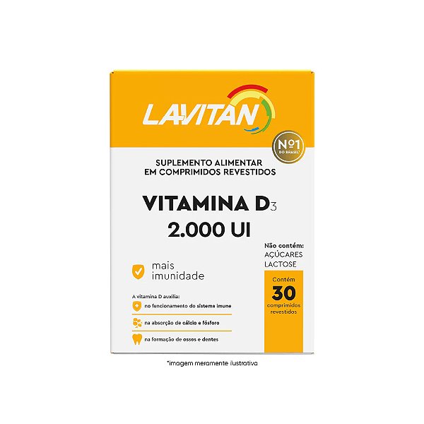 Lavitan Vitamina D3 2.000 UI com 30 Comprimidos Revestidos - CIMED