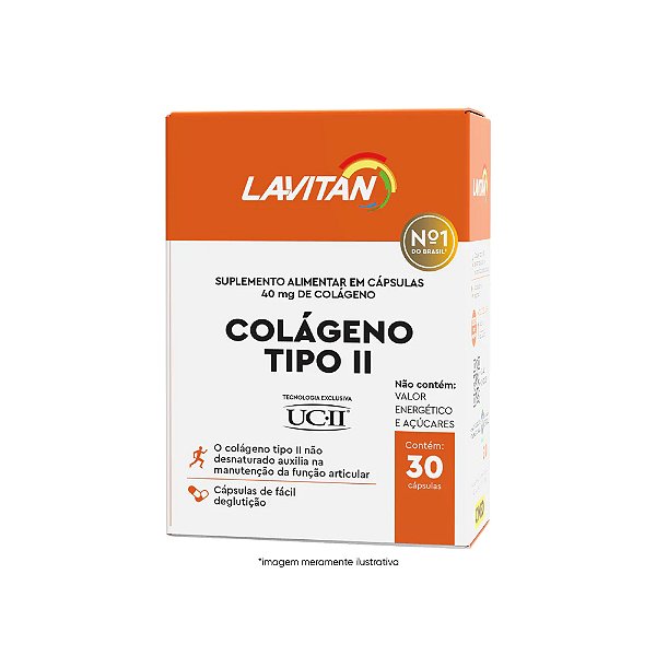 Lavitan Colágeno Tipo II Não Hidrolisado 30 Cápsulas - CIMED