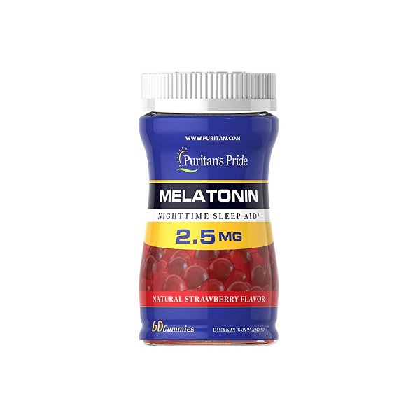 Melatonina 2,5mg 60 Gomas sabor Morango - Puritan's Pride