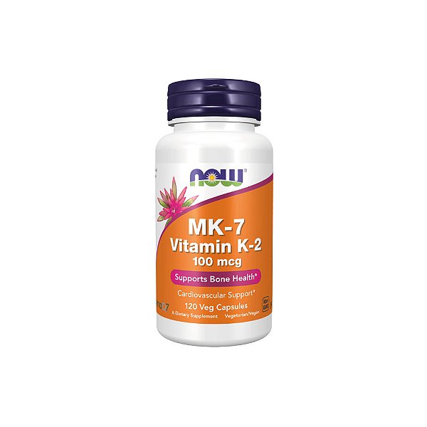 MK7 Vitamina K-2 100mcg 120 Veg Cápsulas - Now Foods