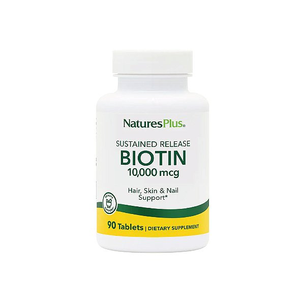 Sustained Release Biotin 10,000mcg 90 Tabletes - NaturesPlus