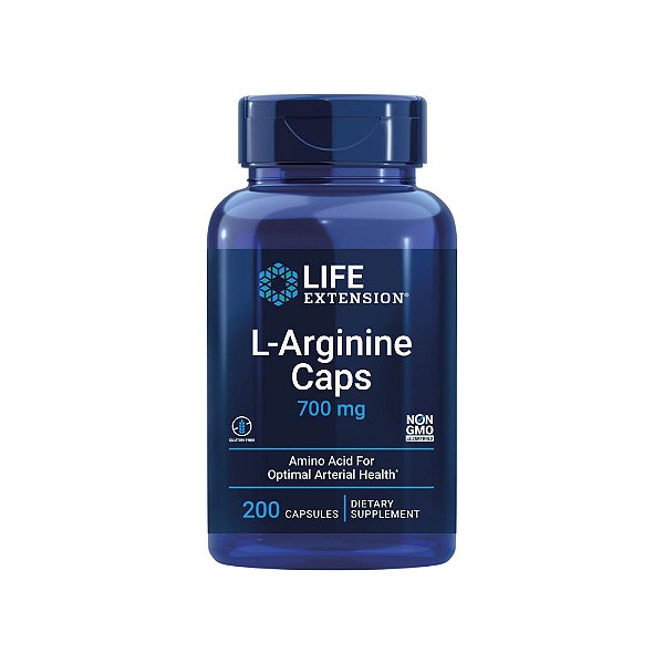 L-Arginina Caps 700mg 200 Cápsulas - Life Extension
