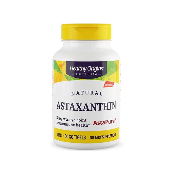 Astaxantina AstaPure® 4mg 60 Softgels - Healthy Origins