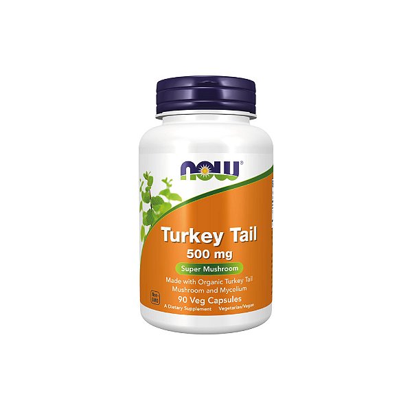 Turkey Tail (Cogumelo Cauda de Peru) 500mg 90 Veg Cápsulas - Now Foods