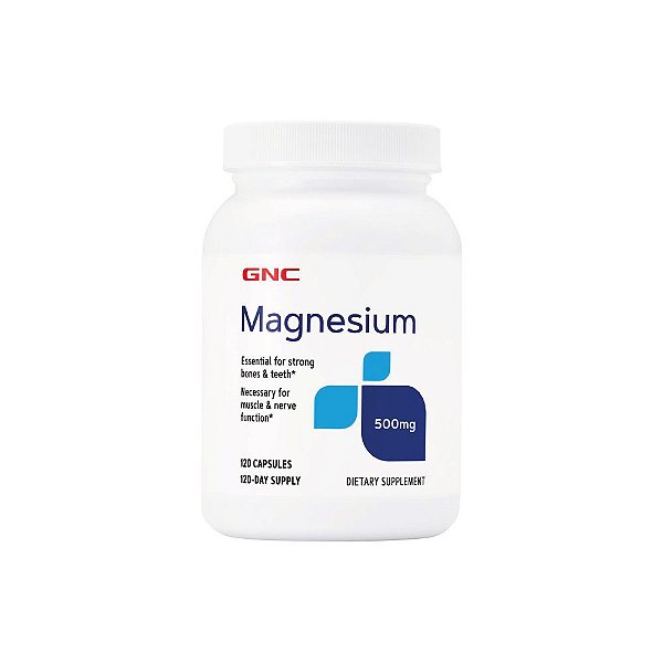 Magnésio 500mg 120 Cápsulas - GNC
