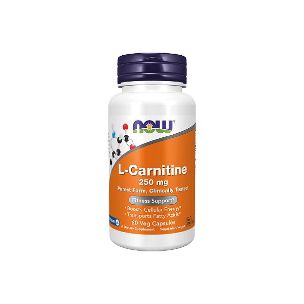 L-Carnitina 250mg 60 Veg Cápsulas - Now Foods