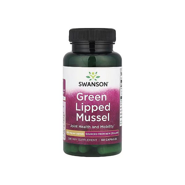 Green Lipped Mussel (Mexilhão de lábios Verde) 500mg 60 Cápsulas - Swanson