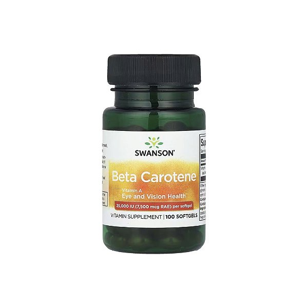 Betacaroteno 7.500 mcg (25.000 UI) 100 Softgels - Swanson