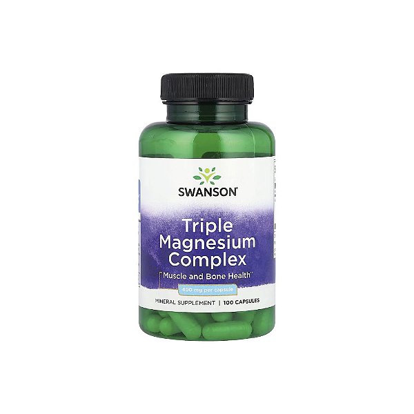Complexo Triplo de Magnésio 400mg 100 Cápsulas - Swanson