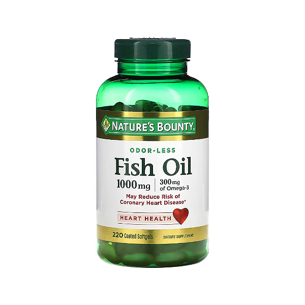 Fish Oil 1000mg + Omega 3 300mg 220 Softgels - Nature´s Bounty