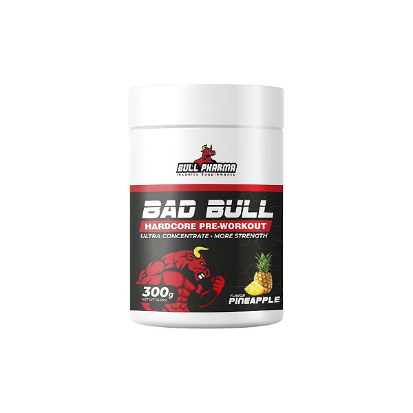 Pré-treino Bad Bull Hardcore 300g Abacaxi - Bull Pharma