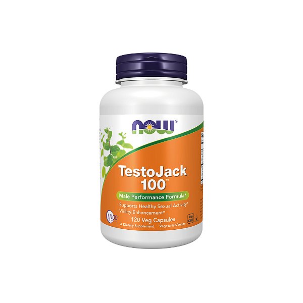 TestoJack 100 120 Veg Cápsulas - Now Foods