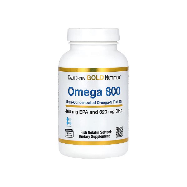 Ômega 800 480mg EPA 320mg DHA 30 Softgels - California Gold Nutrition