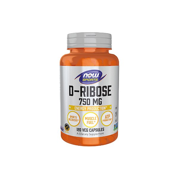 D-Ribose 750mg 120 Veg Cápsulas - Now Foods