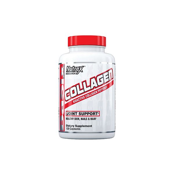 COLLAGEN Peptídeos de Colágeno Tipos 1 e 3 120 Cápsulas - NUTREX