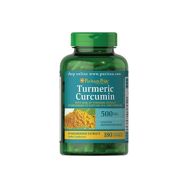Turmeric Curcumin 500mg 180 Cápsulas - Puritan´s Pride
