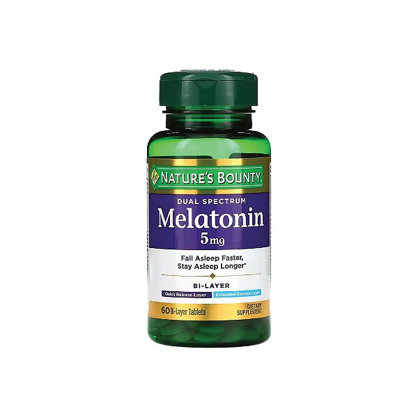 Dual Spectrum Melatonina 5mg 60 Tabletes - Nature's Bounty