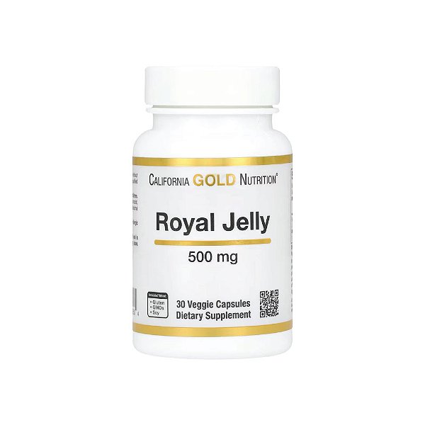 Royal Jelly (Geléia Real) 500mg 30 Veg Cápsulas - California Gold Nutrition