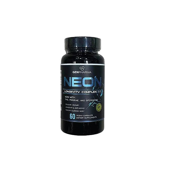 Neon Longevity Complex 3.0 60 Veg Cápsulas com NAD+ - GEN PHARMA