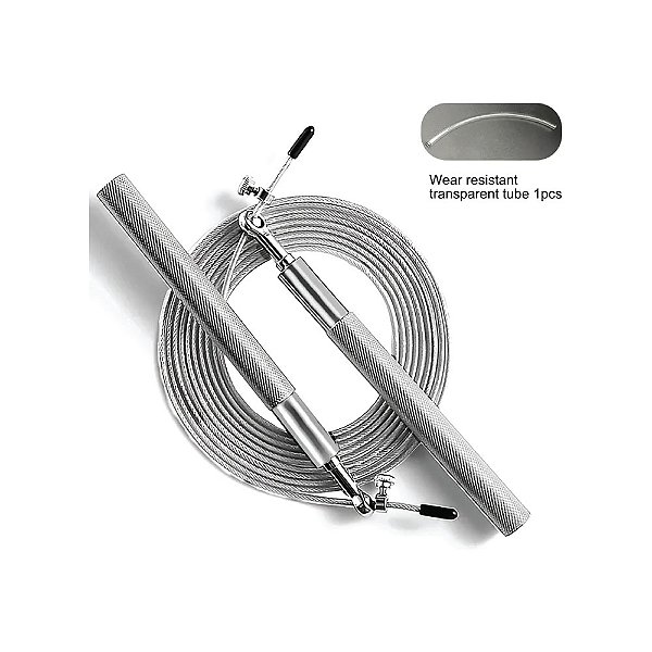 Corda Speed Rope Profissional com Rolamento e Cabo de Aço 3m – Alta Velocidade