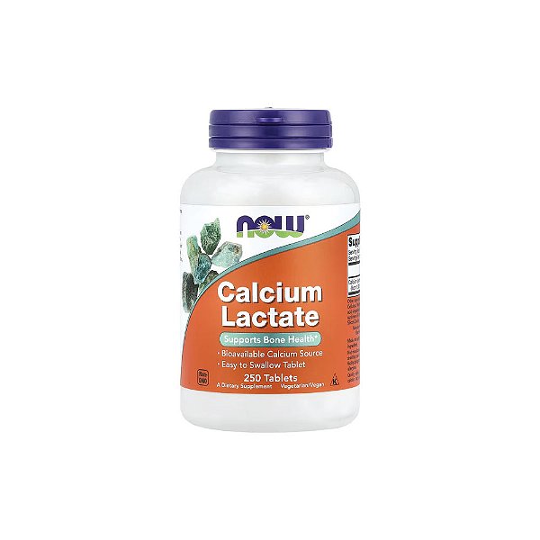 Lactato de Cálcio 250 Tabletes - Now Foods
