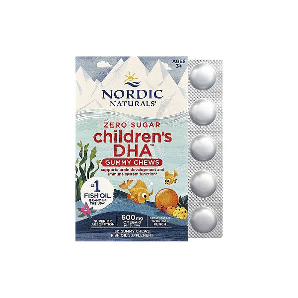 Gomas Mastigáveis DHA™ 600mg para Crianças a partir de 3 anos 30 Gomas - Nordic Naturals