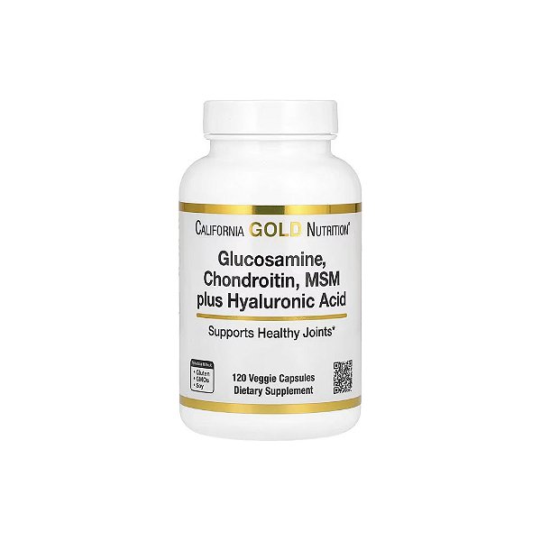Glucosamina, Condroitina, MSM mais Ácido Hialurônico - California Gold Nutrition