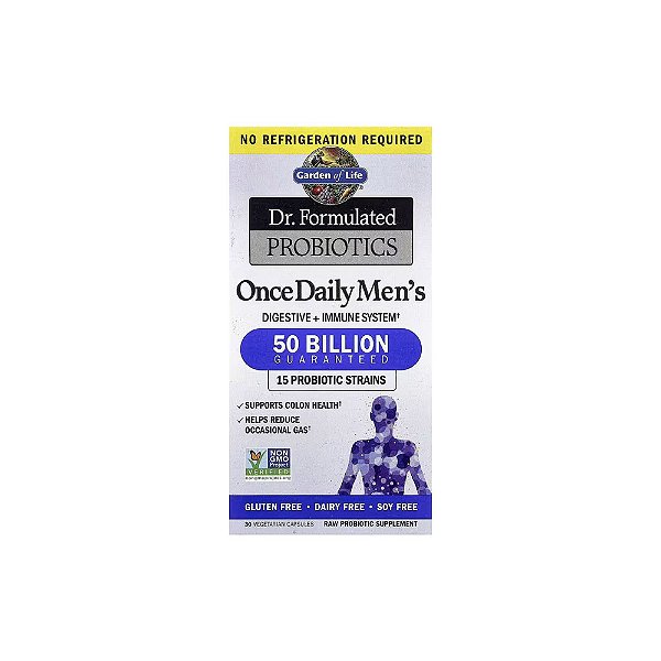 Dr. Formulated Probiotics Once Daily Men´s 50 Billion 30 Cápsulas - Garden of Life