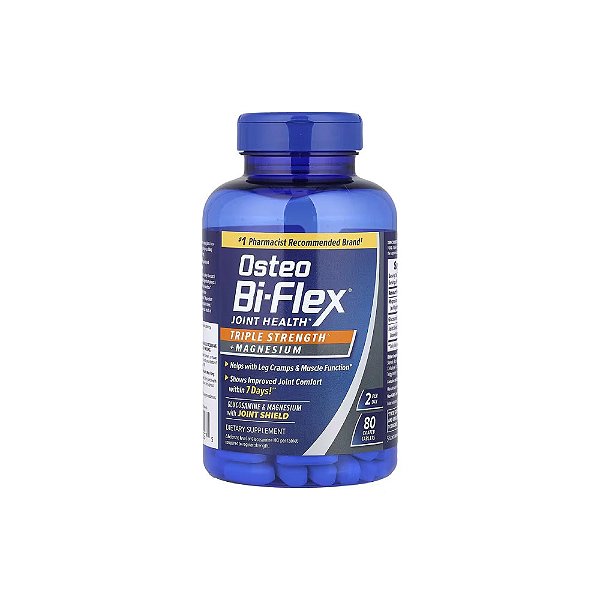 Osteo Bi-Flex Saúde das Articulações Força Tripla + Magnésio 80 Tabletes