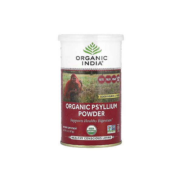 Psyllium Orgânico em Pó 170g - Organic India