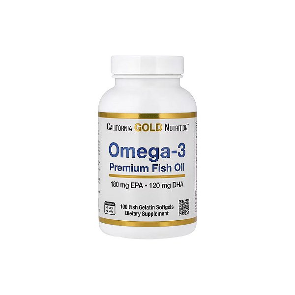 Óleo de Peixe Premium Ômega-3 180mg EPA / 120mg DHA - California Gold Nutrition