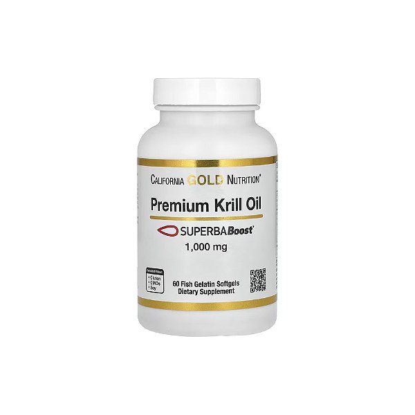 Óleo de Krill Premium com SUPERBABoost 1000mg 60 Softgels - California Gold Nutrition