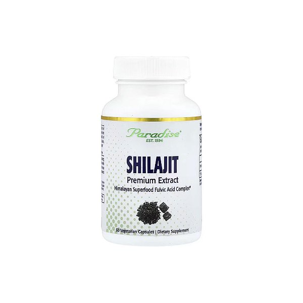 Extrato Premium de Shilajit 250mg 60 Cápsulas - Paradise Herbs