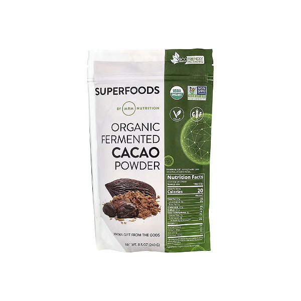 Cacau Fermentado Orgânico em Pó 240g - MRM
