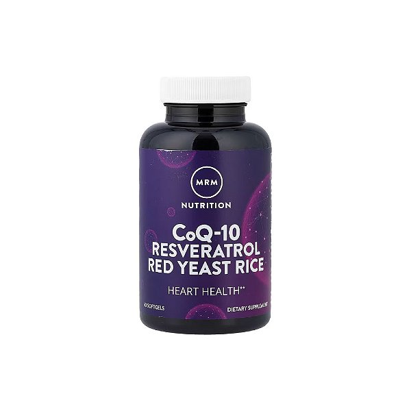 CoQ-10, Resveratrol, Levedura de Arroz Vermelho 60 Softgels - MRM