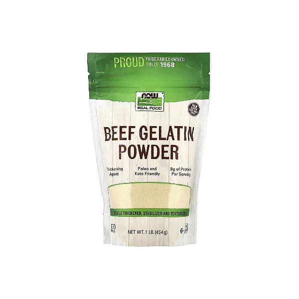 Beef Gelatin Powder Gelatina Bovina em Pó - Now Foods