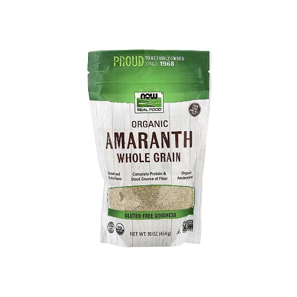 Amaranto Orgânico Grão Integral 454g - Now Foods