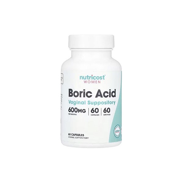 Ácido Bórico Supositório Vaginal 600mg - Nutricost
