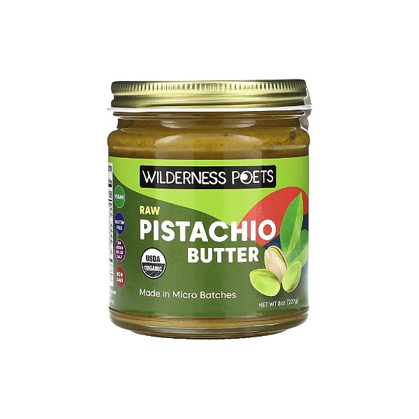 Manteiga de Pistache Crua Orgânica 227g - Wilderness Poets