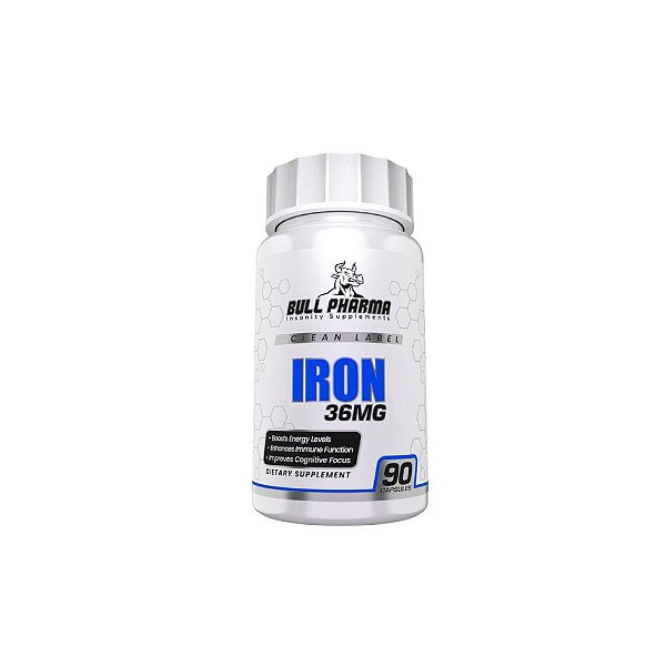 Iron Ferro 36mg 90 Cápsulas - Bull Pharma