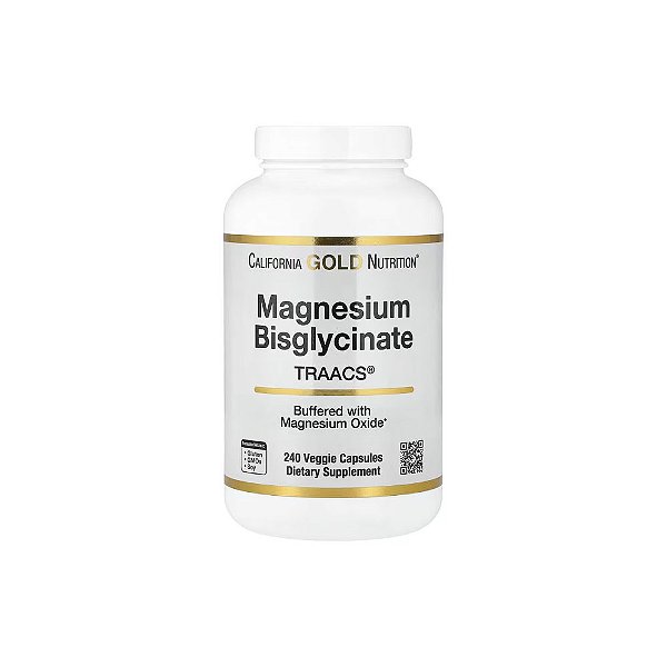 Bisglicinato de Magnésio Quelato Albion TRAACS® 200mg - California Gold Nutrition