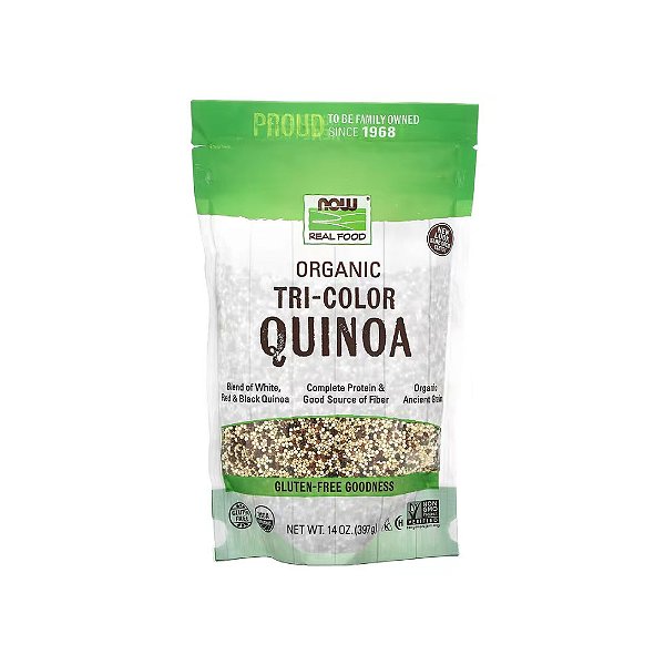 Quinoa Orgânica Tricolor 397g Grãos Puros - Now Foods
