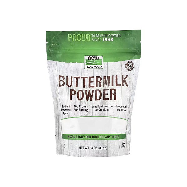 Buttermilk Powder Soro de Leite Talhado em Pó 397 g - Now Foods