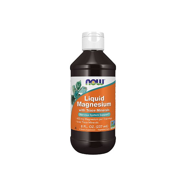 Magnésio Líquido com Oligoelementos 237ml - Now Foods