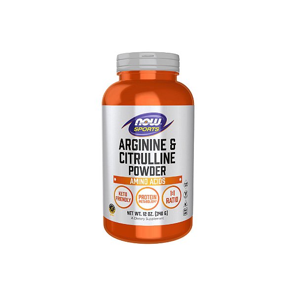 Arginina e Citrulina em Pó 340g - Now Foods