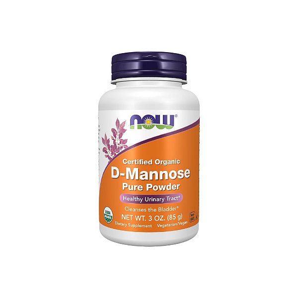 D-Mannose Pure Powder Pó Puro de D-Manose Certificado Orgânico - Now Foods