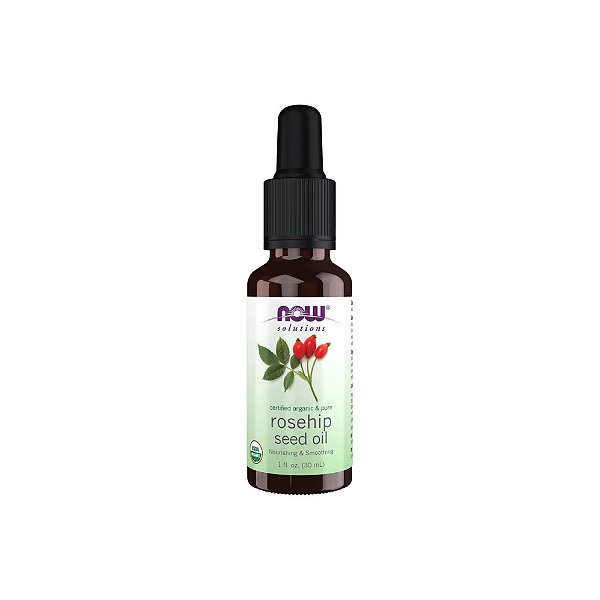 Óleo da Semente de Rosa-Mosqueta Puro e Orgânico Certificado - Now Foods