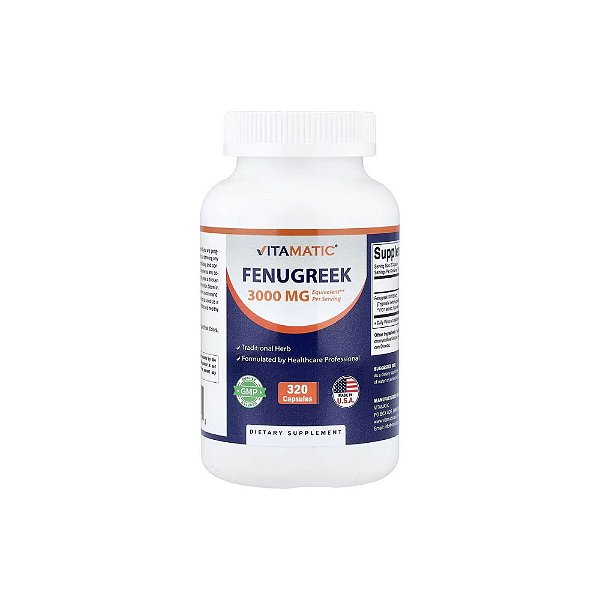 Fenugreek Feno-grego 300mg 320 Cápsulas - Vitamatic
