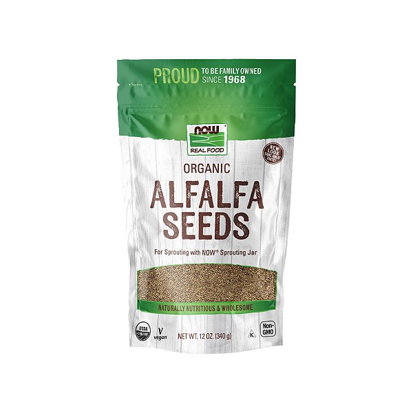Sementes de Alfafa Orgânicas 340g - Now Foods